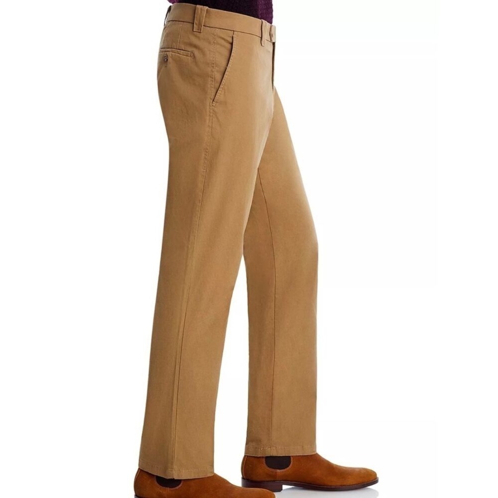 NWT The Men’s Store at Bloomingdale’s Tailored Fit Chino Pants 36W x 32L Brown - Picture 2 of 12